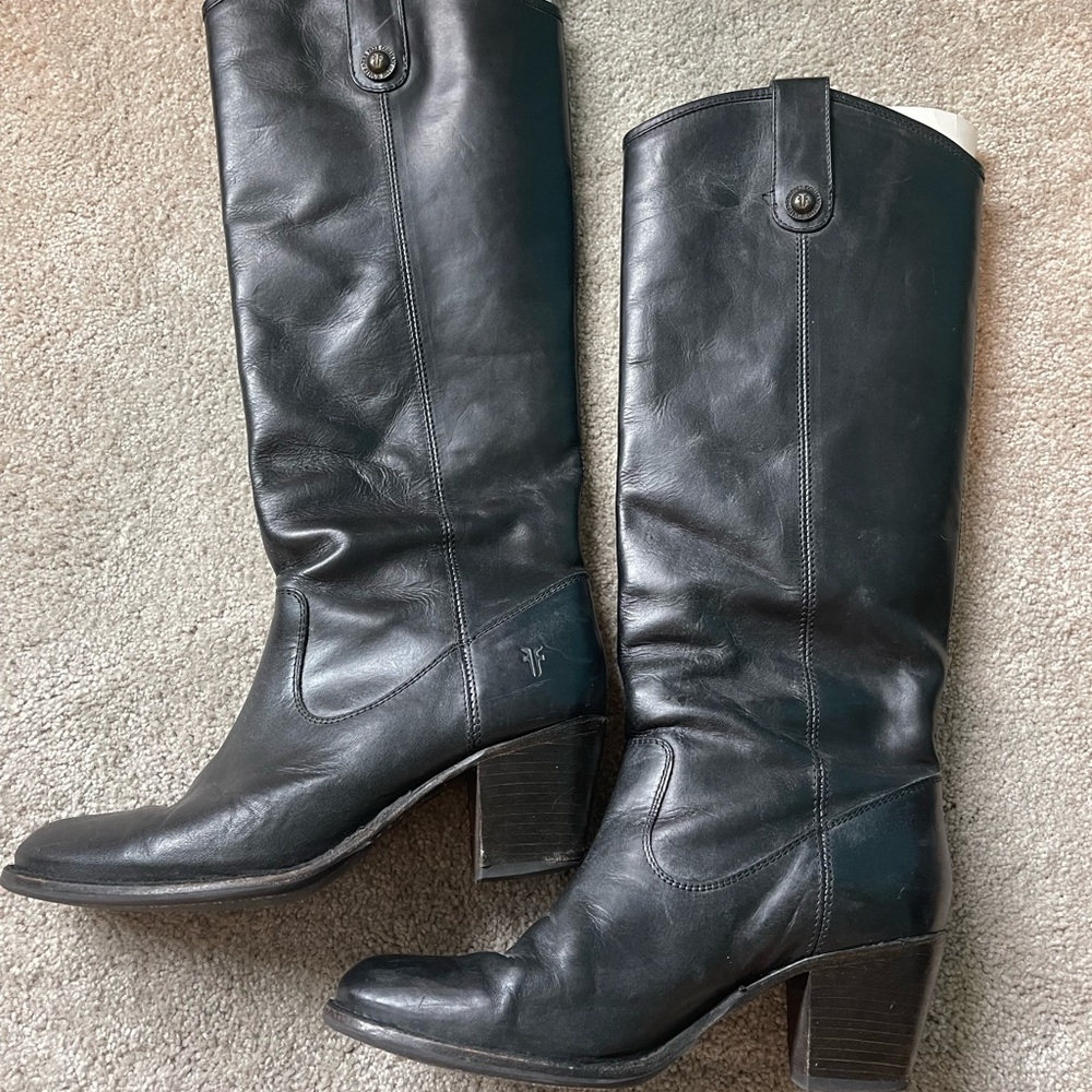 Frye Jackie Button boots - tall with heel